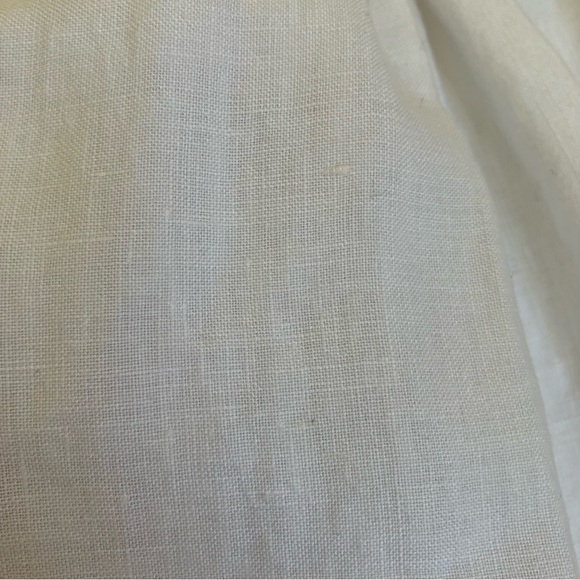 Janie And Jack 100% Linen Pickstitched Ruffled Dress White Party Summer 6-12 mo - Picture 14 of 15